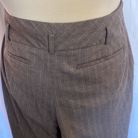 Gray/Brown Wide leg Pinstriped Pants - Picture 5 of 5